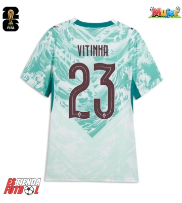 Portugal Vitinha #23 Segunda Equipación Mujer Mundial 2026 Manga Corta